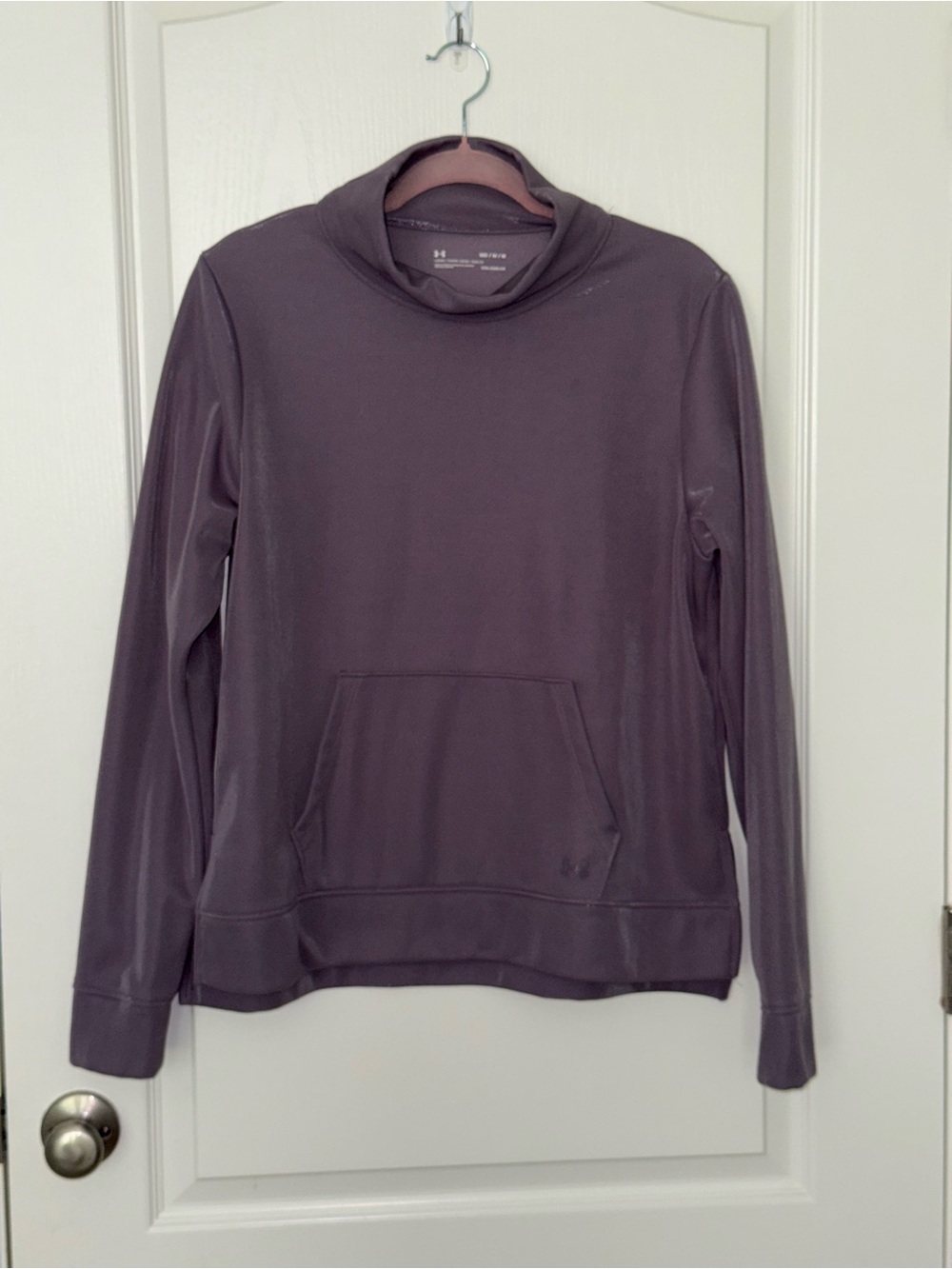 Under Armour Women’s Long-Sleeve Purple Mock Neck Sweatshirt